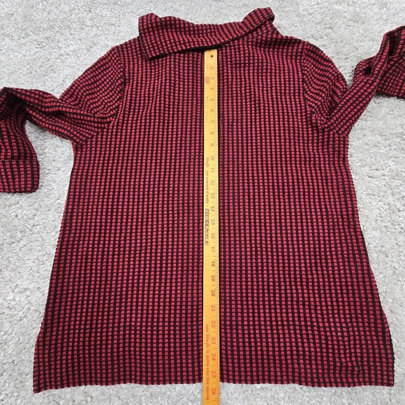 Habitat Sweater Womens Large Red‎ Black Long Sleeve Tunic Cowl Neck Stretch - Picture 10 of 12